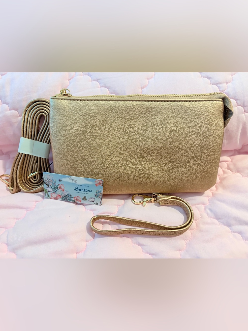 Brentano Women's Crossbody Clutch - Rose Gold
